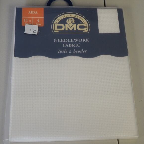 Vintage Cross Stitch Fabric Lot (set of 4) Cotton White 11 Count AIDA Needlework - Picture 4 of 10